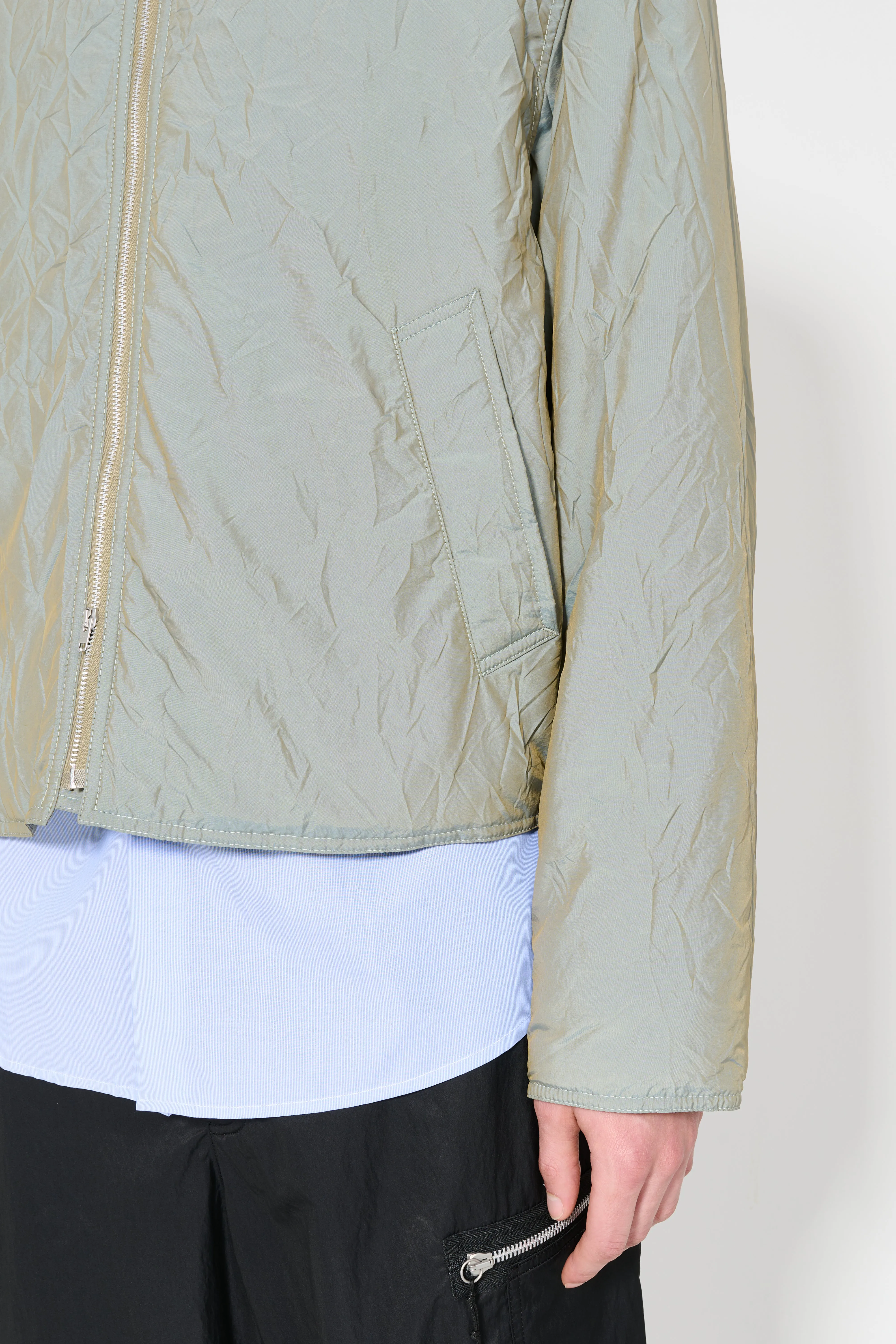 Our Legacy Slight Jacket Shining Olive Crinkle Solaro