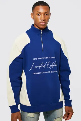 Oversized Limited Half Zip Funnel Sweater