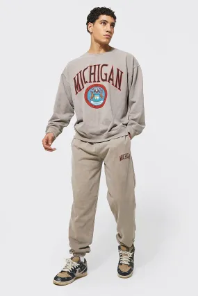 Oversized Michigan Overdye Sweater Tracksuit