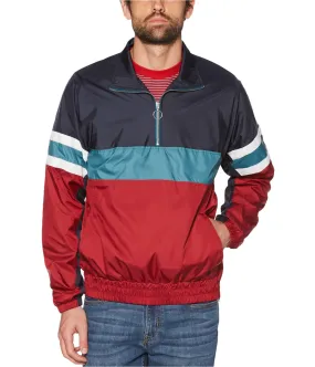 Penguin Mens Color Block Quarter Zip Jacket