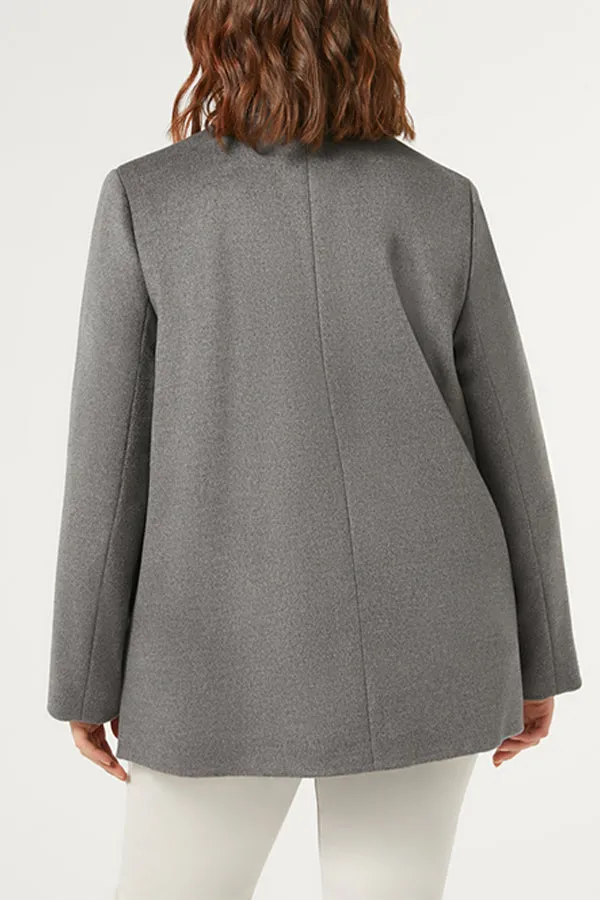 Persona (by Marina Rinaldi) SCENICO GREY WOOL DRAP COAT