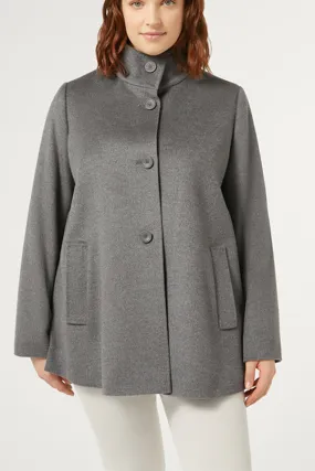 Persona (by Marina Rinaldi) SCENICO GREY WOOL DRAP COAT