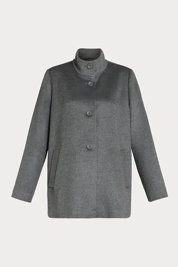 Persona (by Marina Rinaldi) SCENICO GREY WOOL DRAP COAT