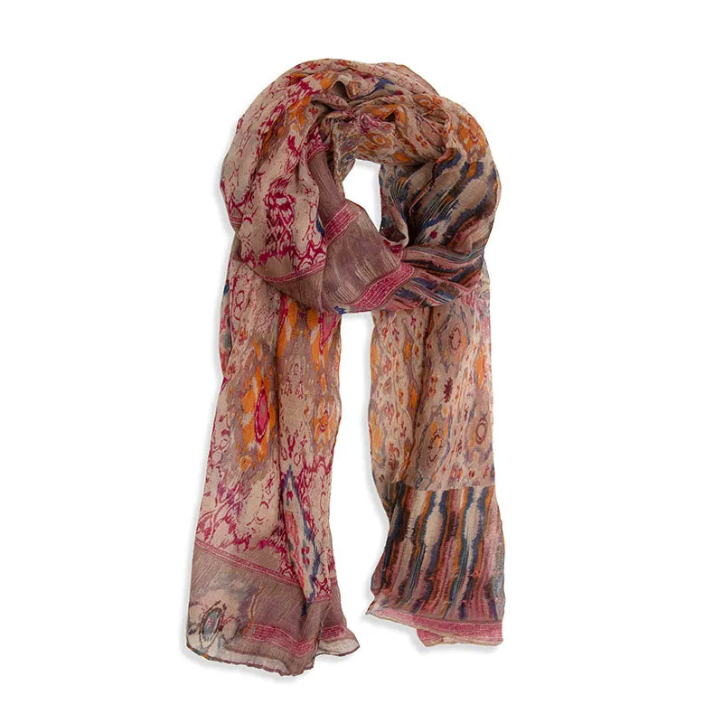 Pink Challis Scarf