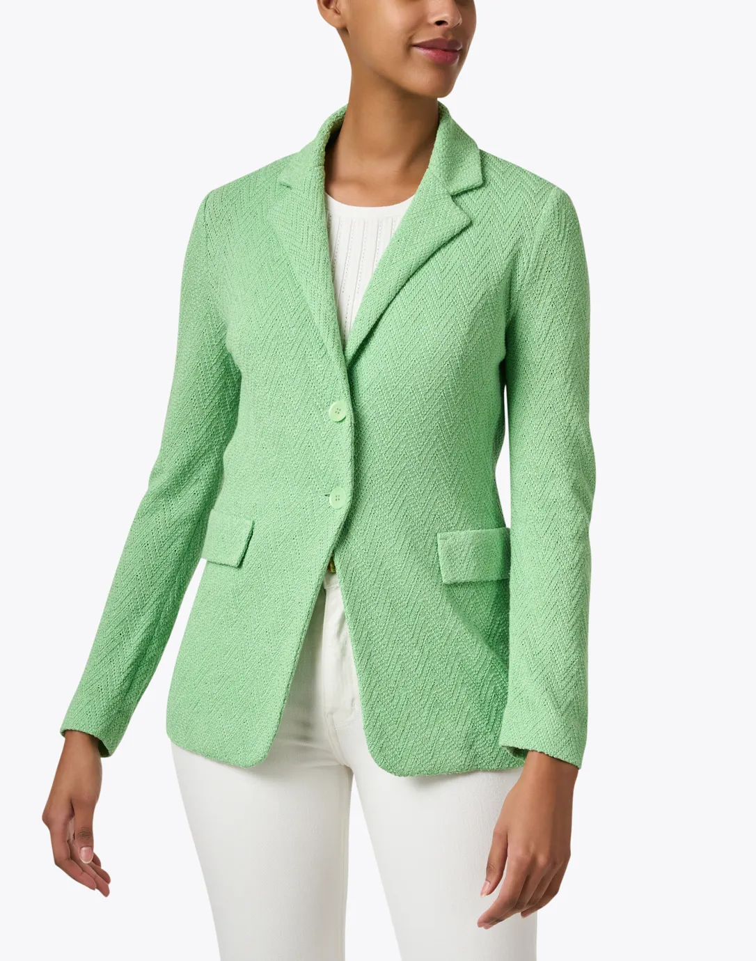 Pompei Green Cotton Linen Jacket