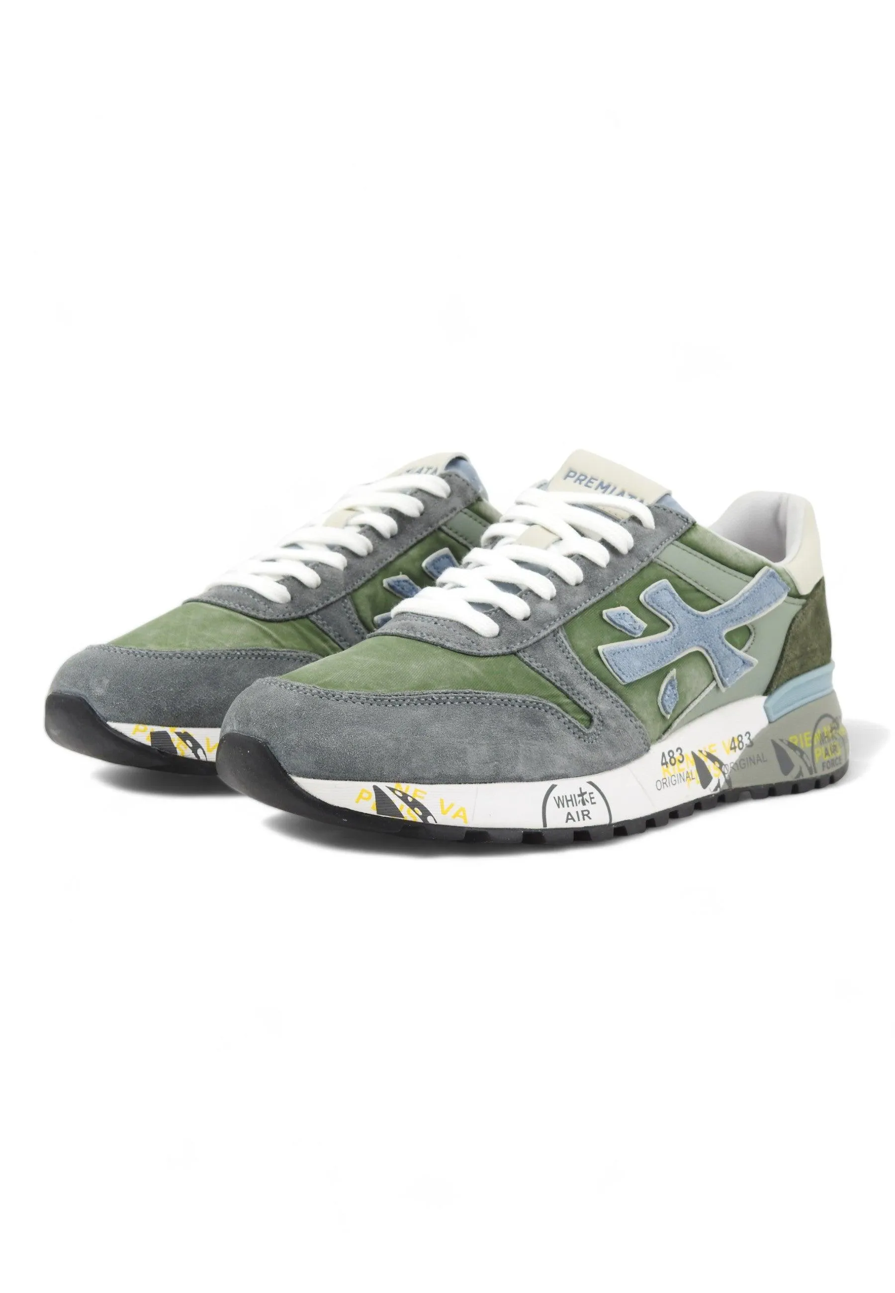 PREMIATA Sneaker Uomo Verde Grigio MICK-6617