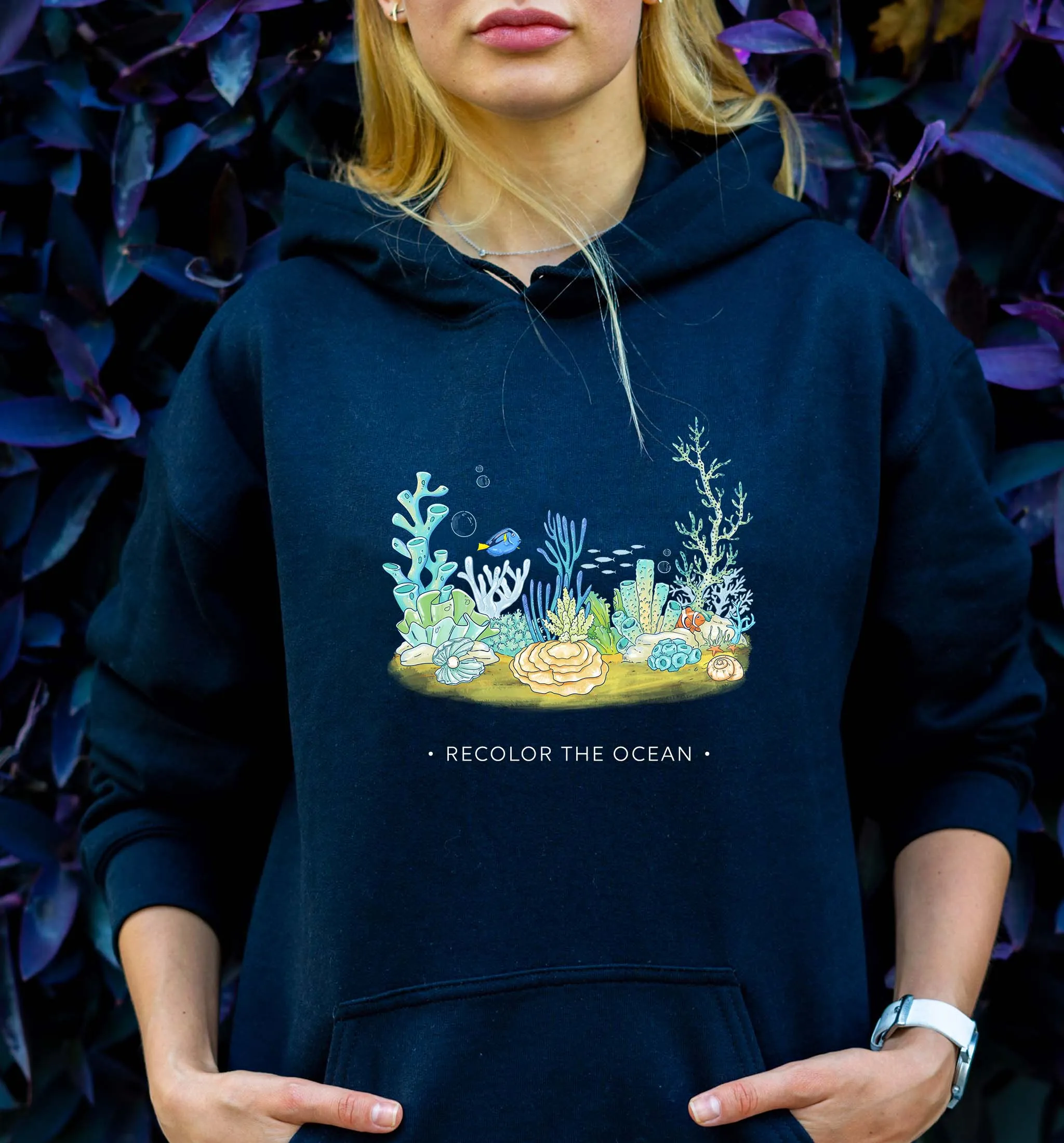 Recolor The Ocean | Vegan Hoodie