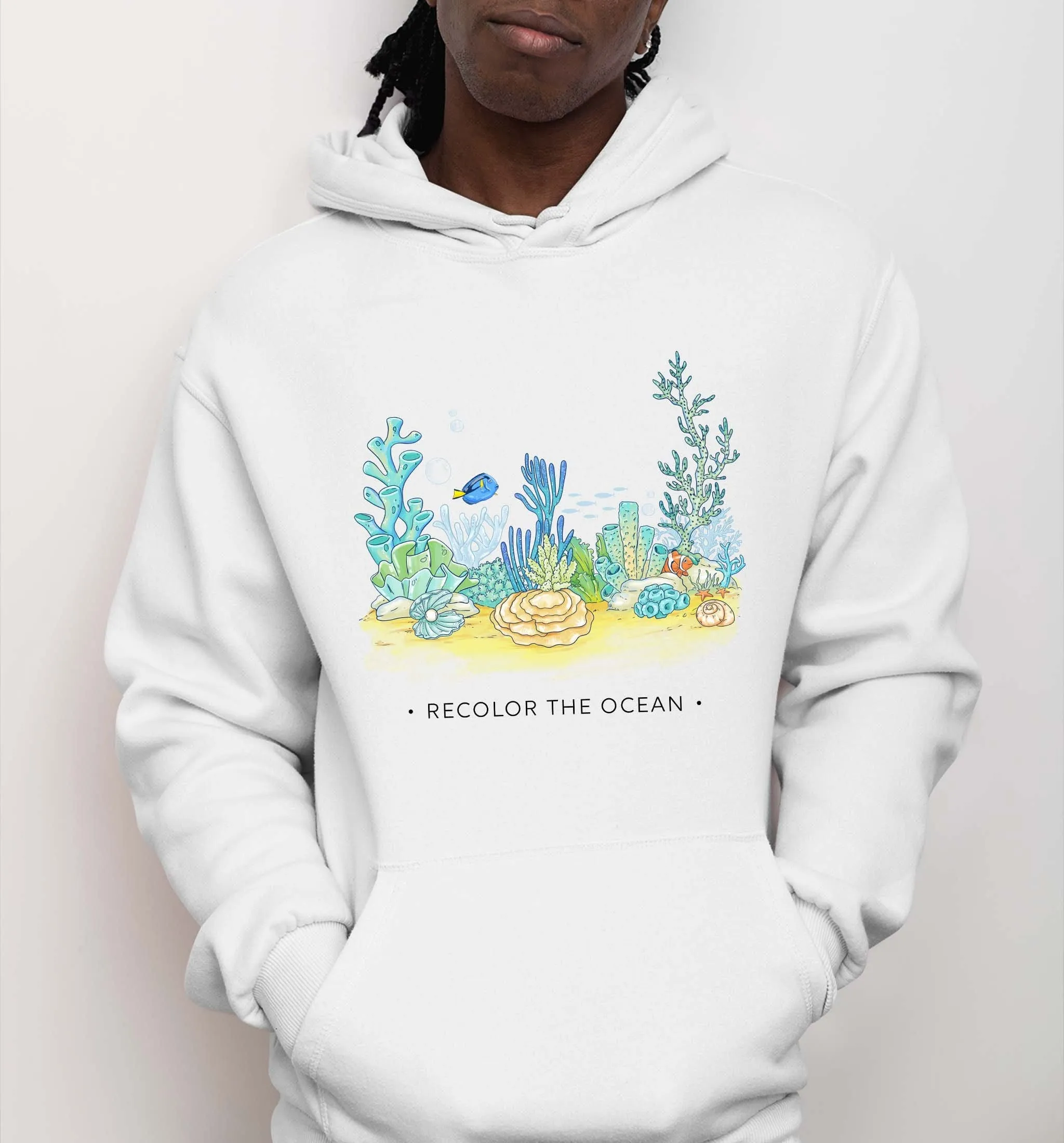 Recolor The Ocean | Vegan Hoodie