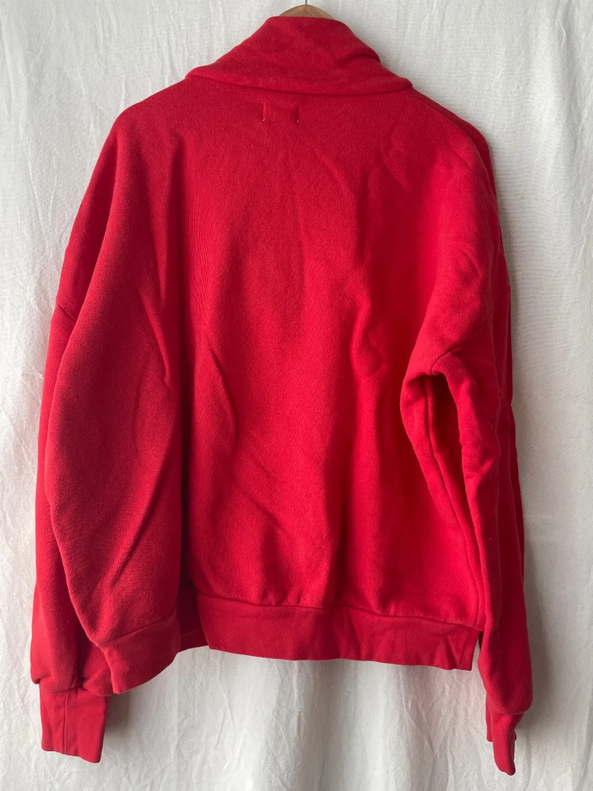 Red Rime Half-Zip Sweater