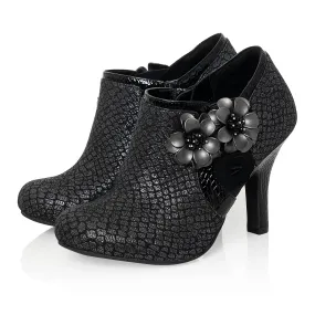 Ruby Shoo Electra Black Shimmer Shoe Boot