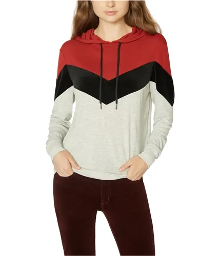 Sanctuary Clothing Womens Tri-Color Hoodie Sweatshirt