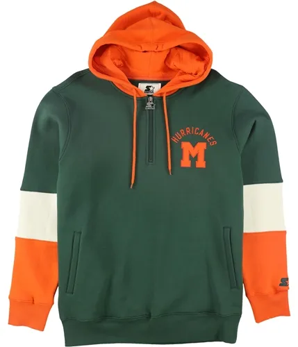 Starter Mens University Of Miami Hoodie Sweatshirt