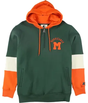 Starter Mens University Of Miami Hoodie Sweatshirt