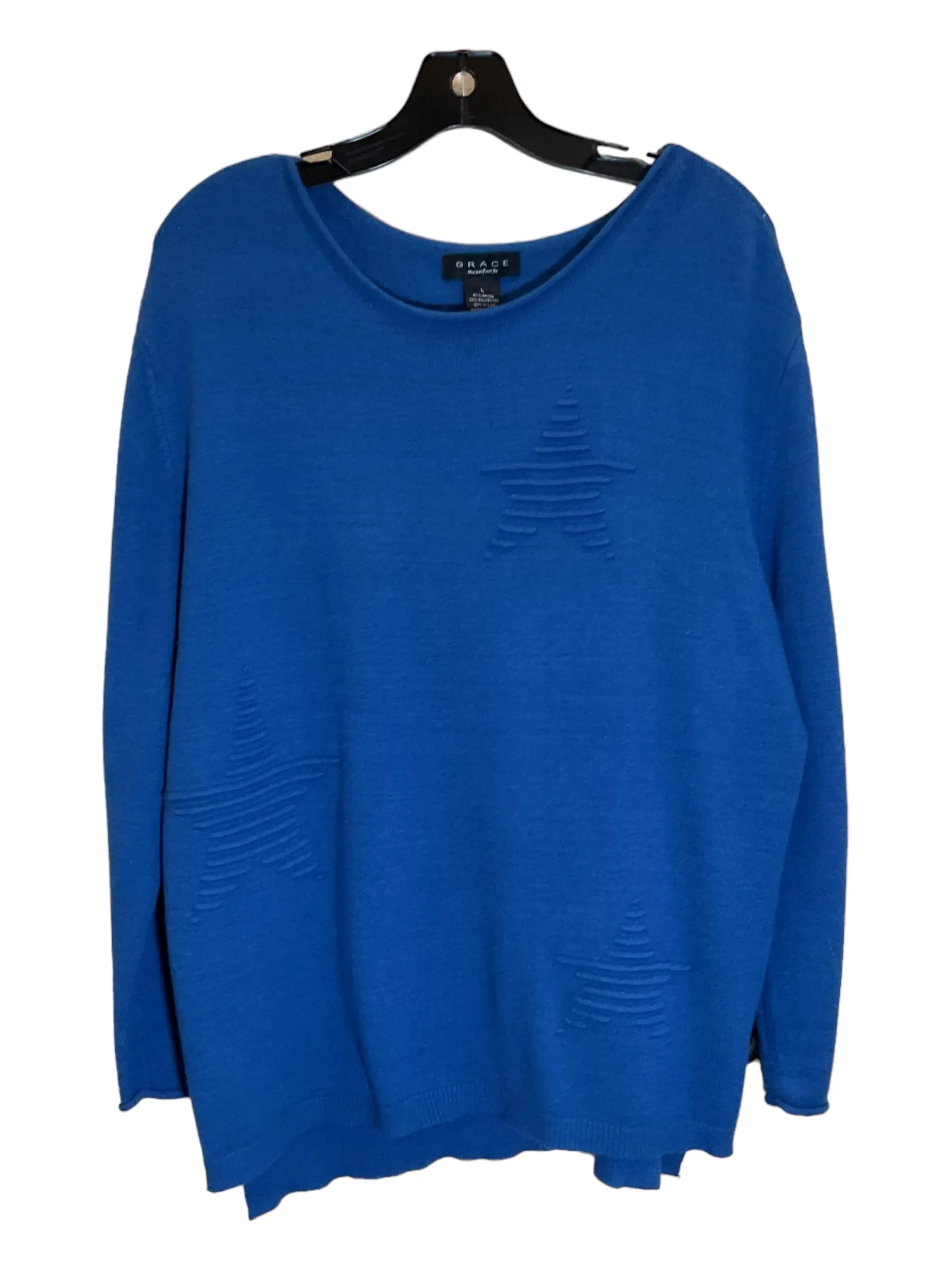 Sweater By Grace In Blue, Size: L