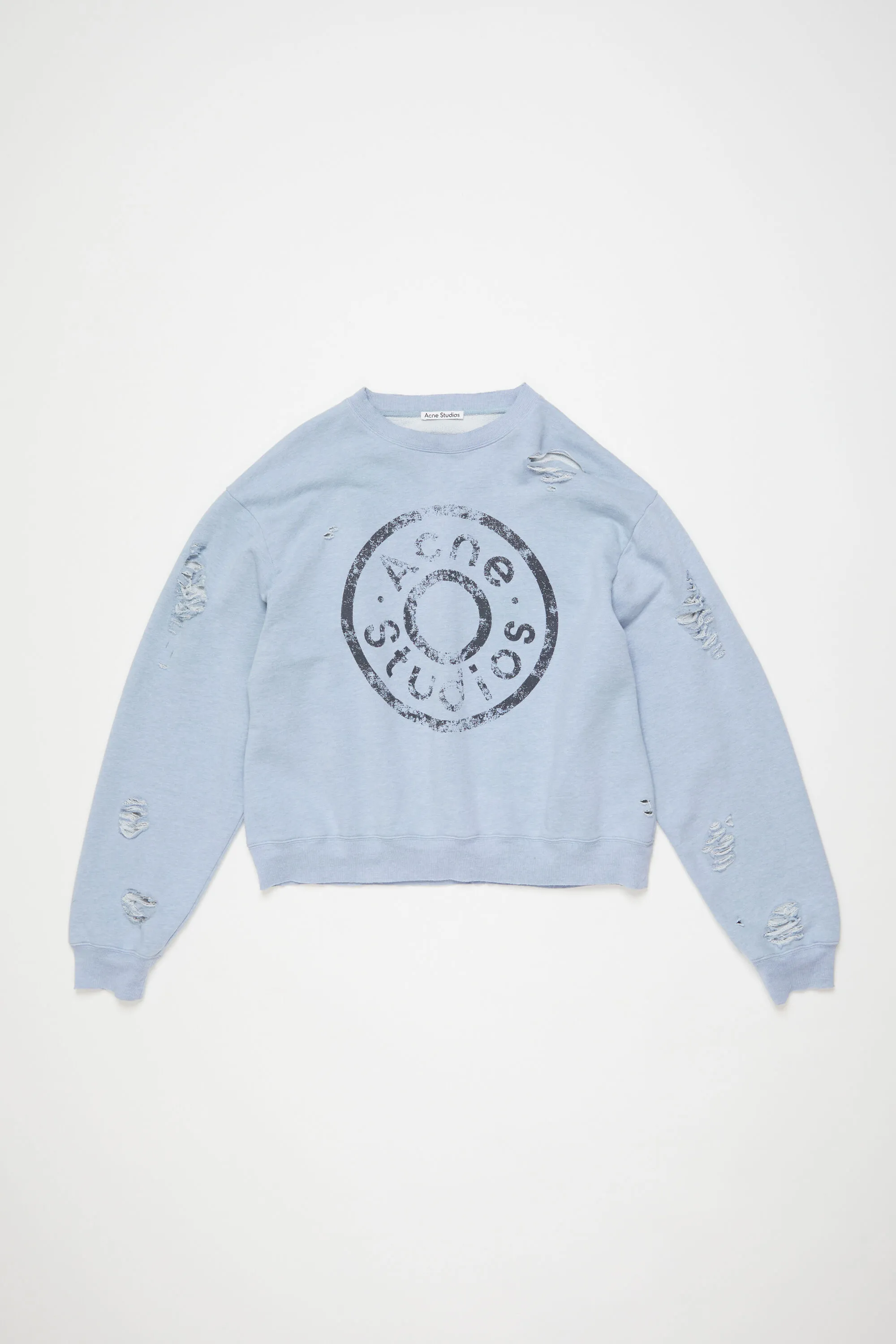 Sweater logo print distressed