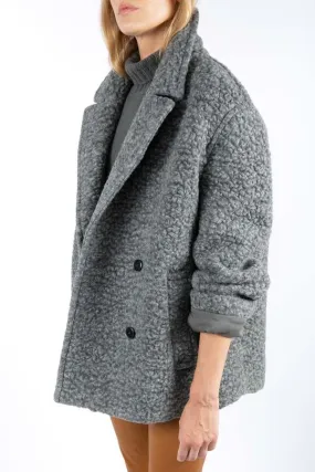 Teddy Midi Coat - Smoke Grey