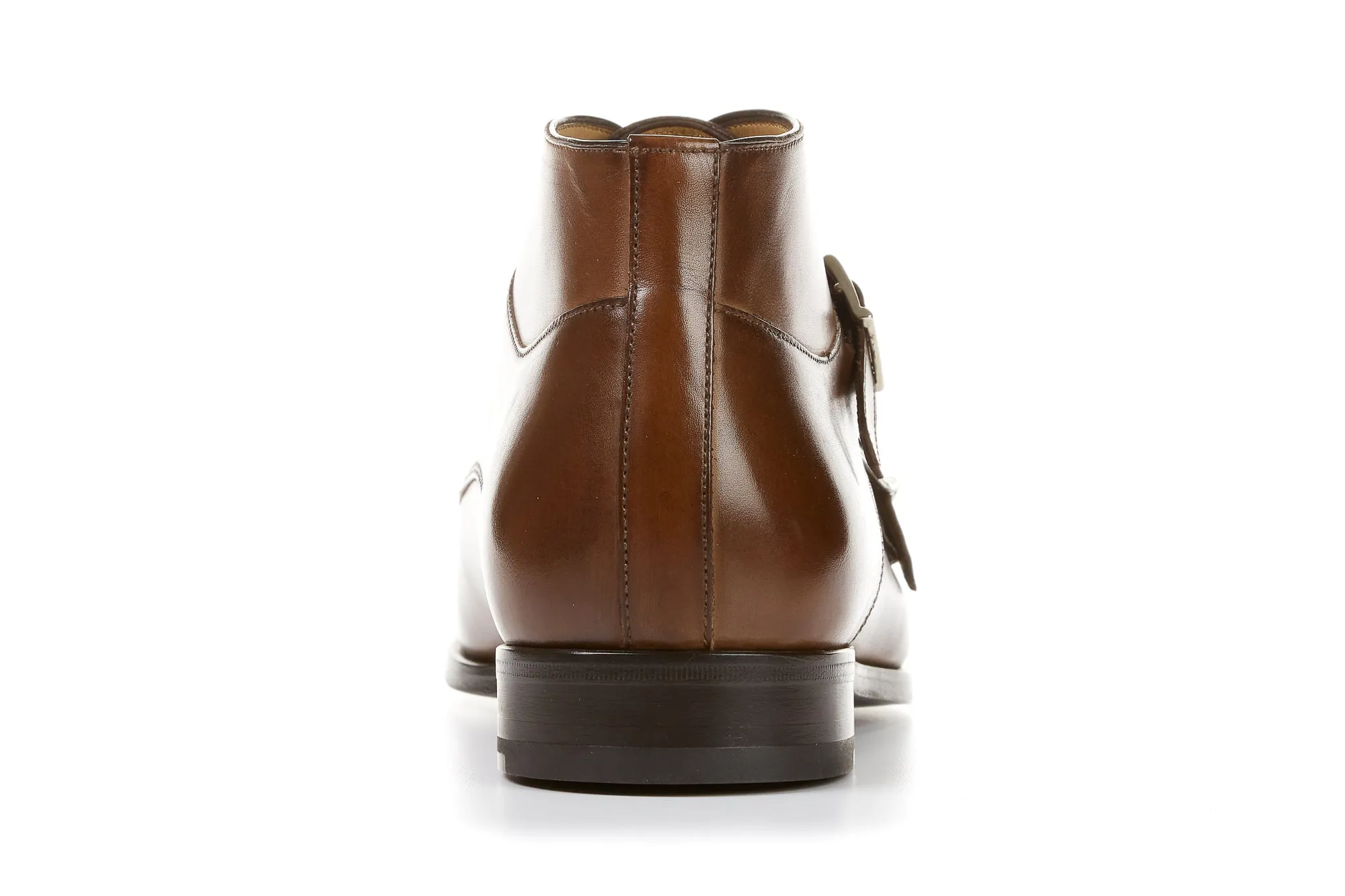 The Heston Double Monk Strap Boot - Marrone