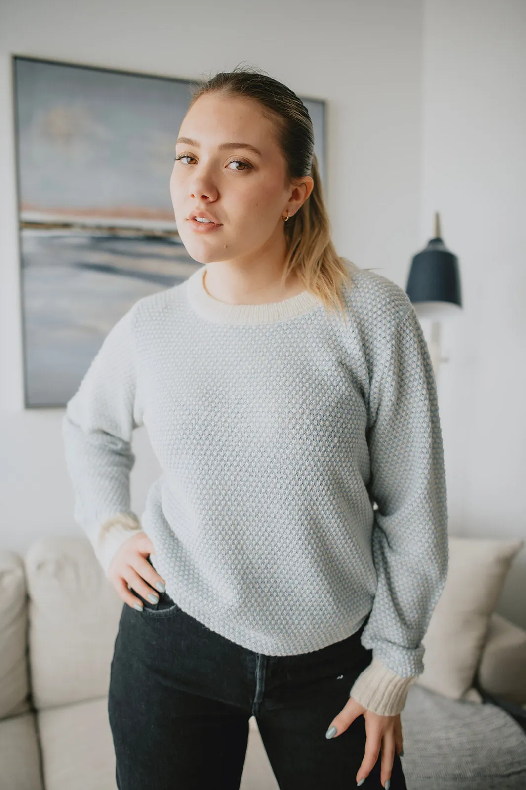 The Mirana Pullover - Placid Blue - PLUS