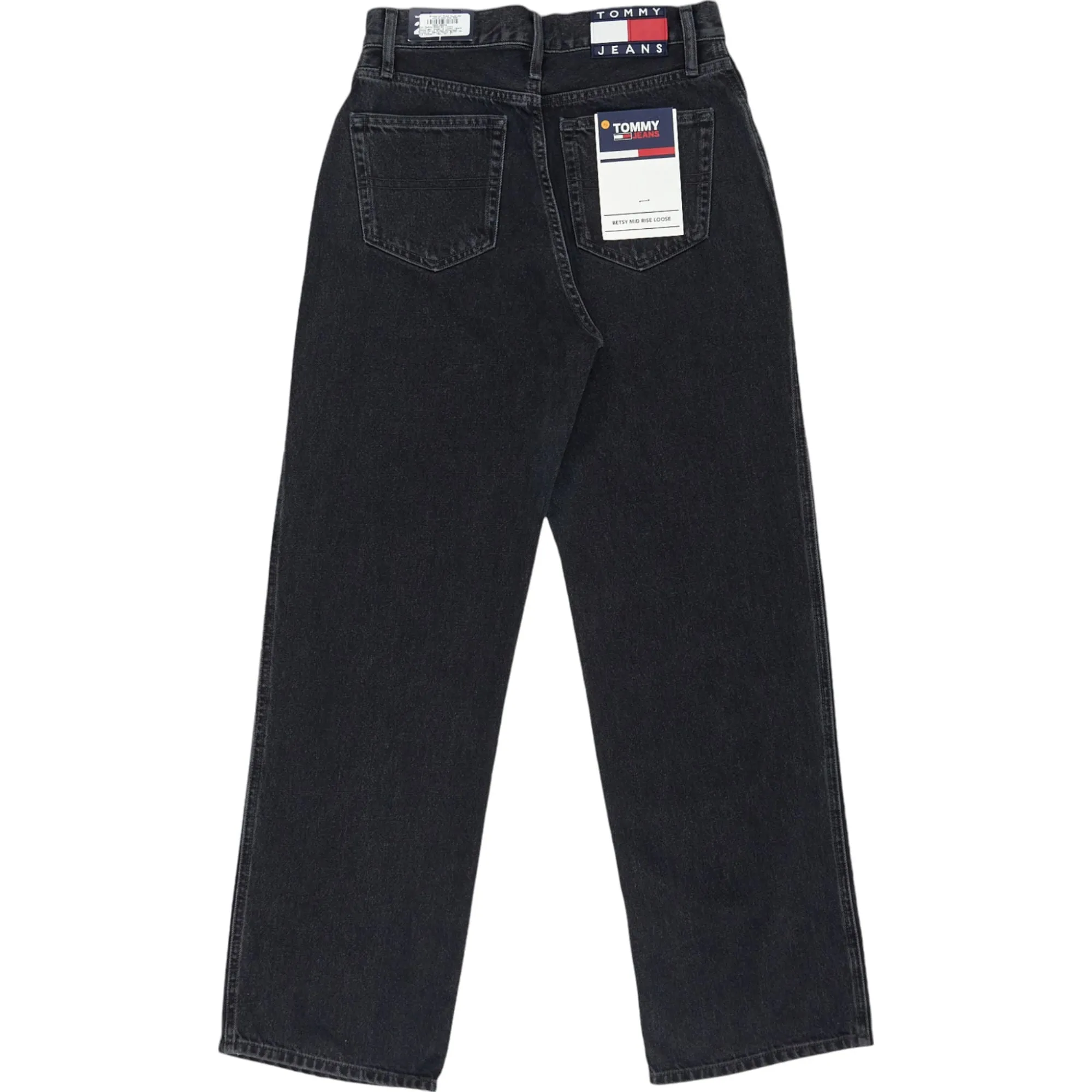 Tommy Jeans Black Betsy Mid Rise Loose Jeans