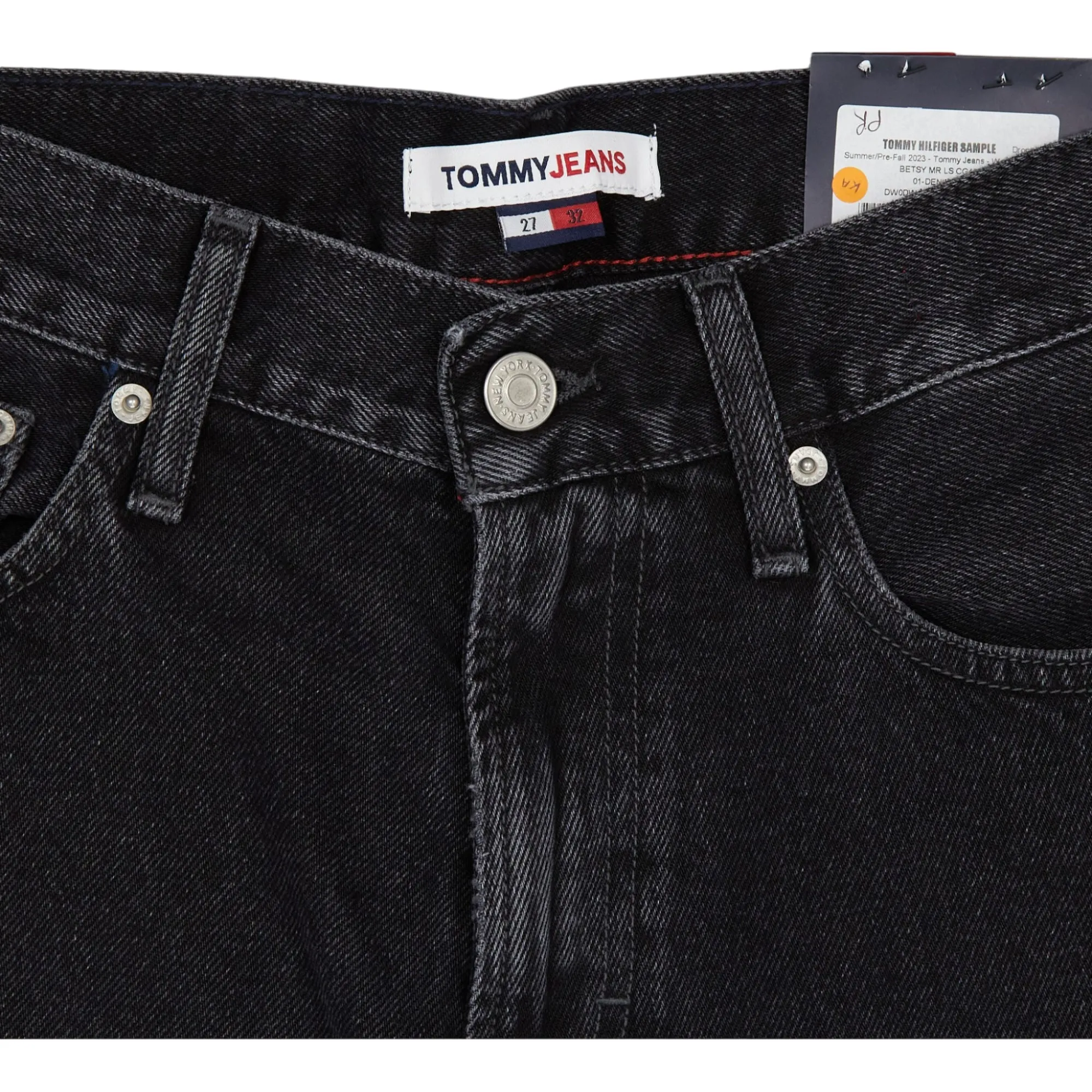 Tommy Jeans Black Betsy Mid Rise Loose Jeans