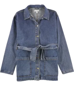 Topshop Womens Belted Jean Jacket