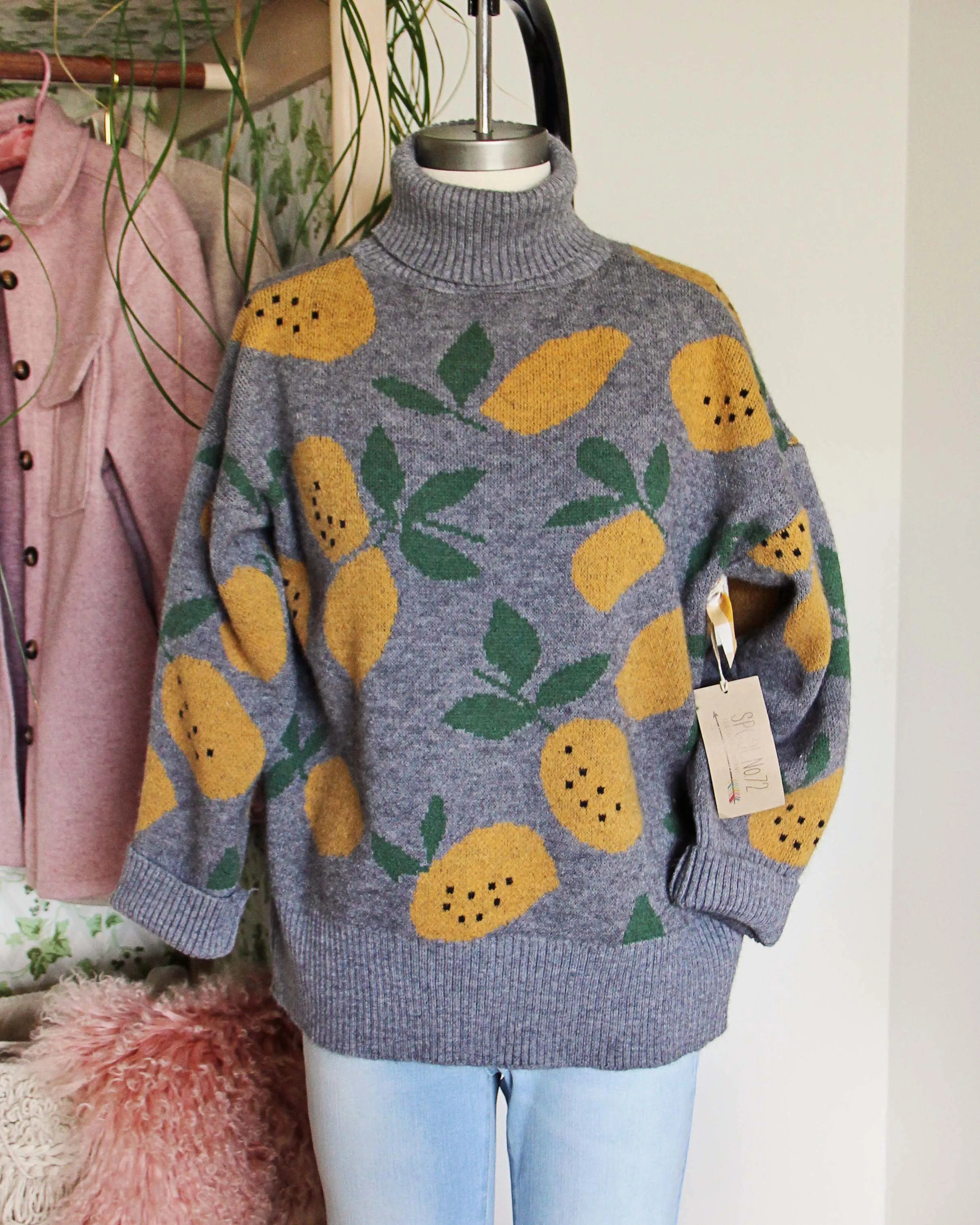 Tutti Fruity Sweater in Lemon