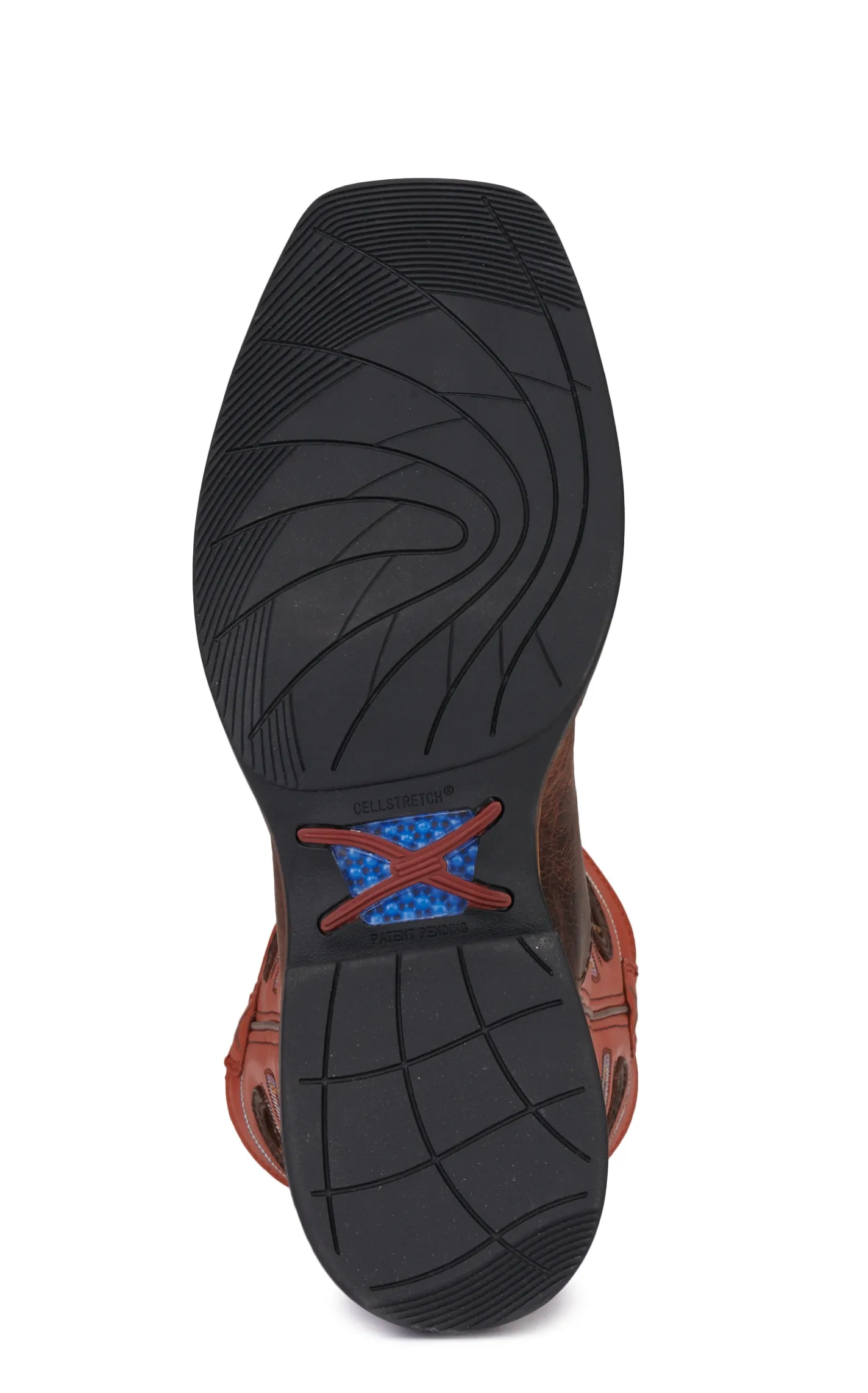 Twisted X Men's Tech X Brown and Orange Wide Square Toe Cowboy Boots