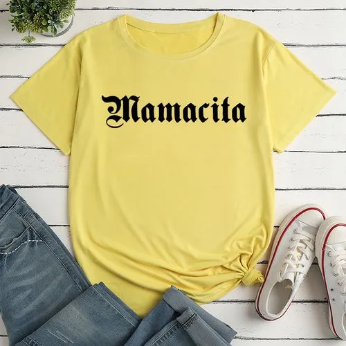 Unisex T-shirt Short Sleeve T-shirts Printing Simple Style Letter