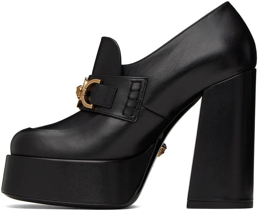 Versace Black Medusa Platform Heels