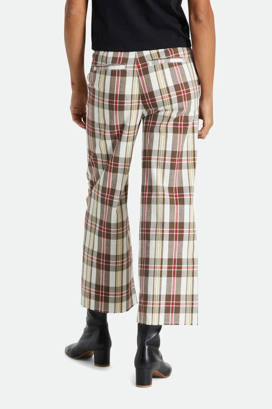 Victory Wide Leg Pant - Off White/Dark Earth