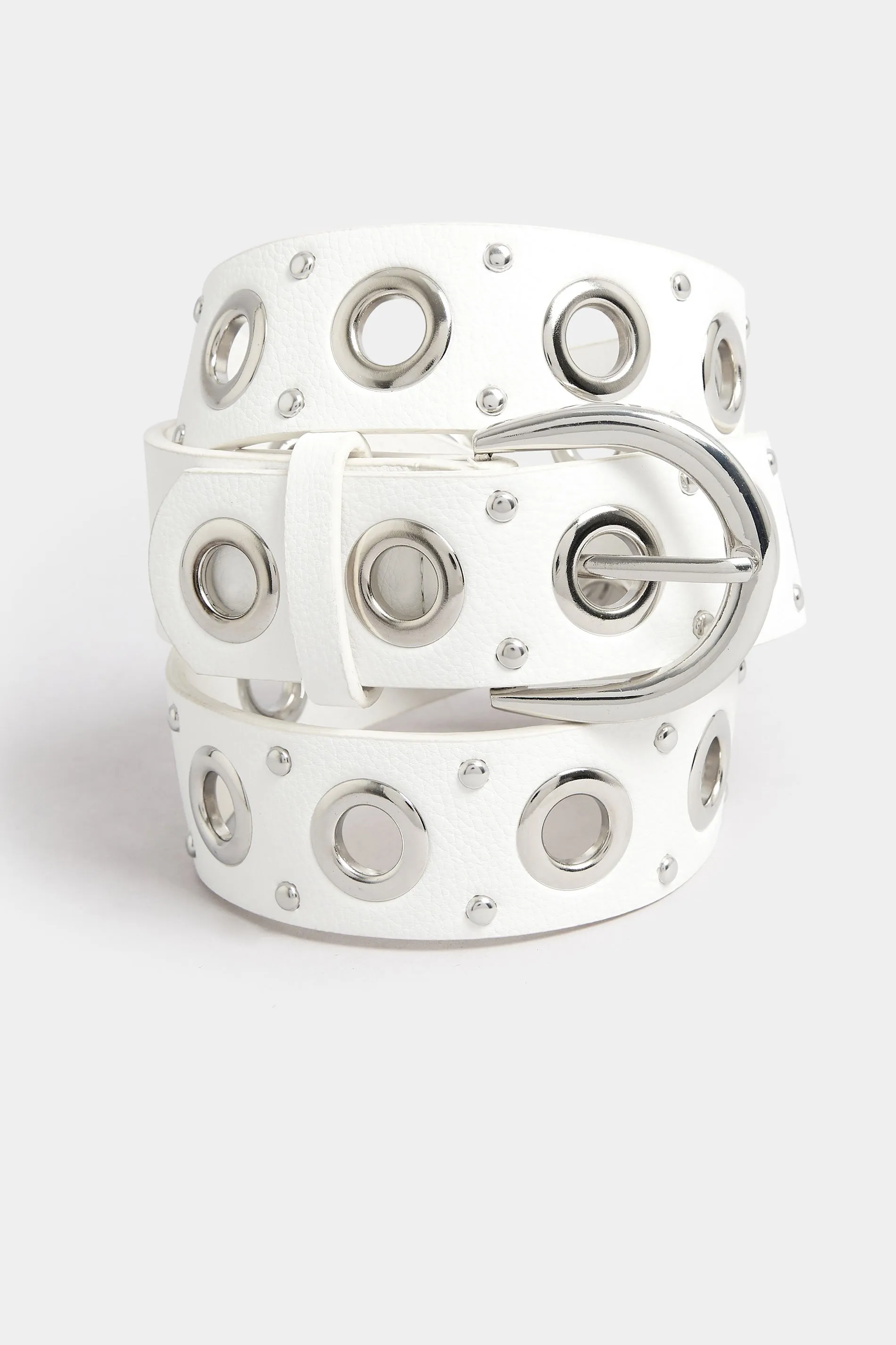 White Studded Belt