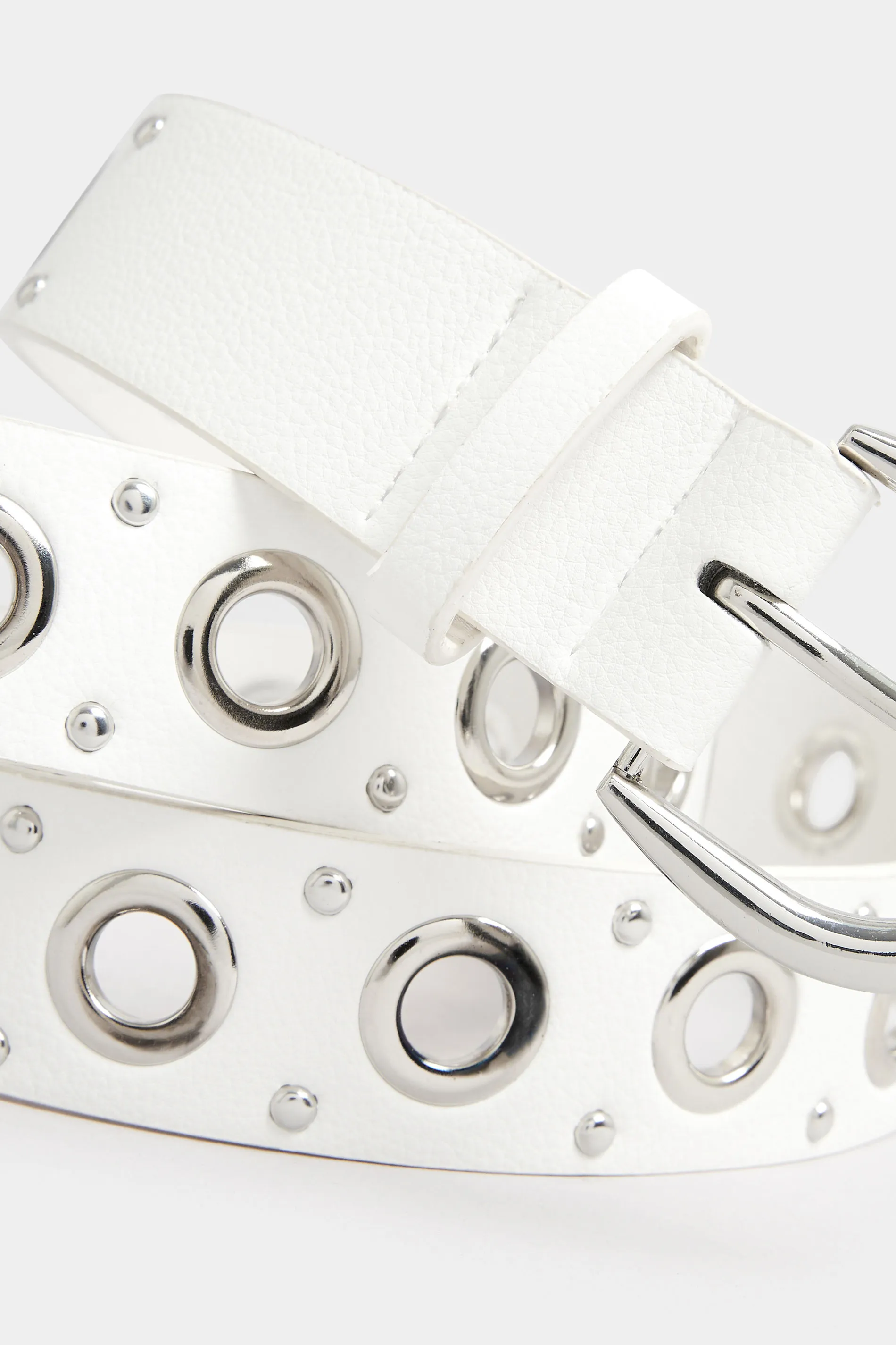 White Studded Belt