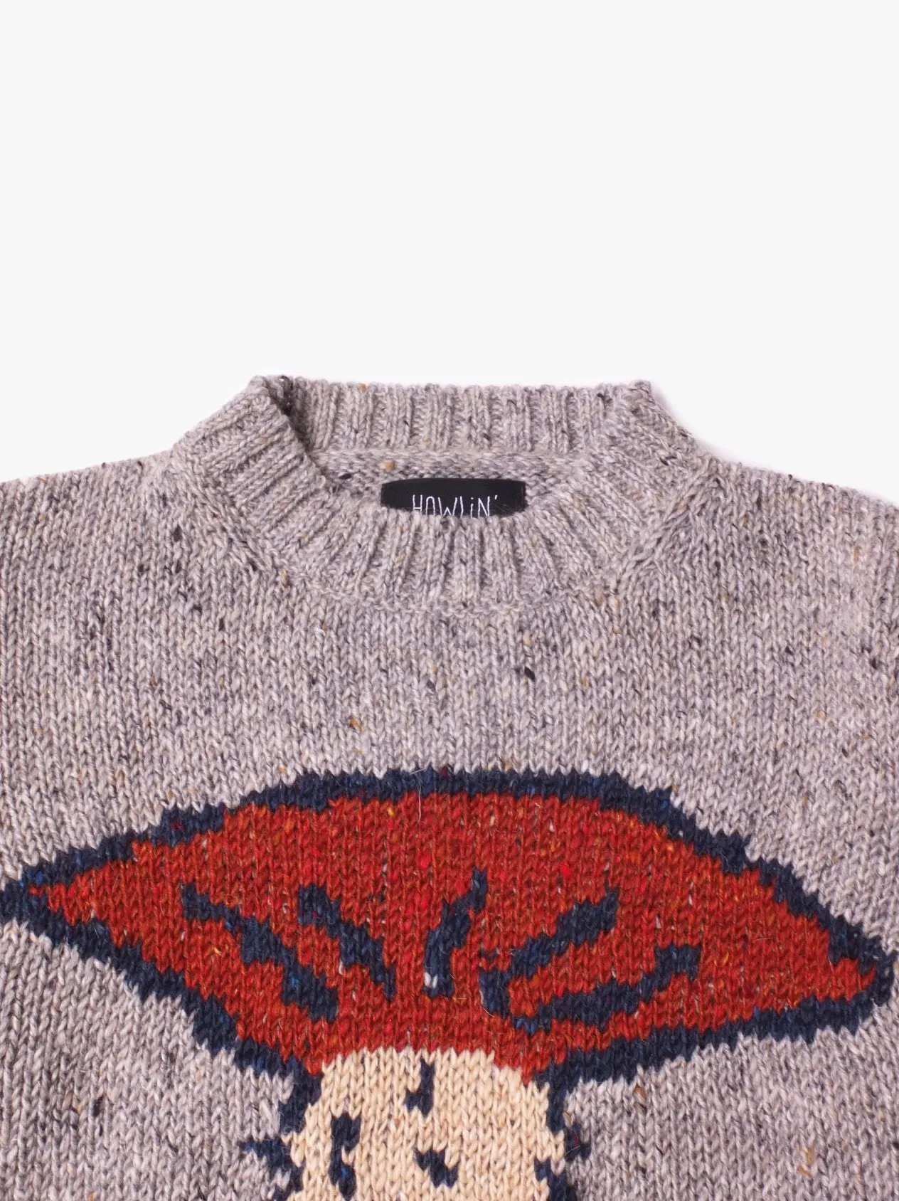 Wild Mushroom Sweater in Light Grey