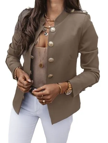 Women's Coat Long Sleeve Blazers Business Solid Color