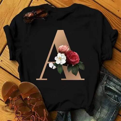 Women's T-shirt Short Sleeve T-shirts Printing Casual Classic Style Letter