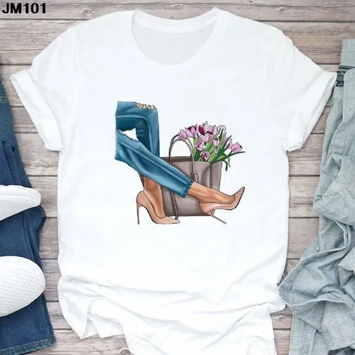 Women's T-shirt Short Sleeve T-shirts Printing Casual Printing